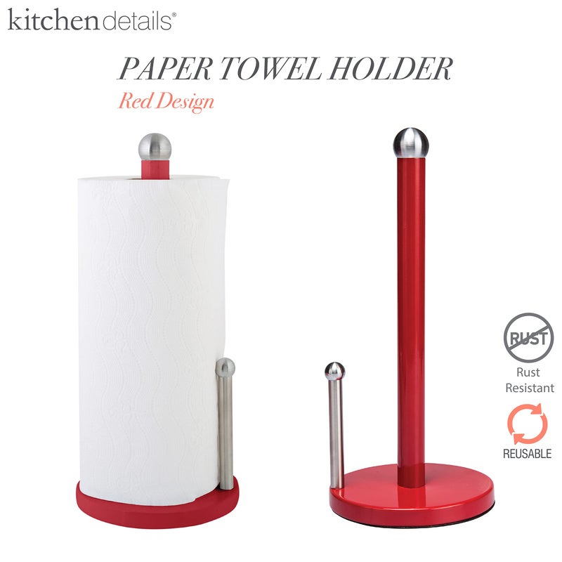 Kitchen Details Paper Towel Holder in Red - Image 2